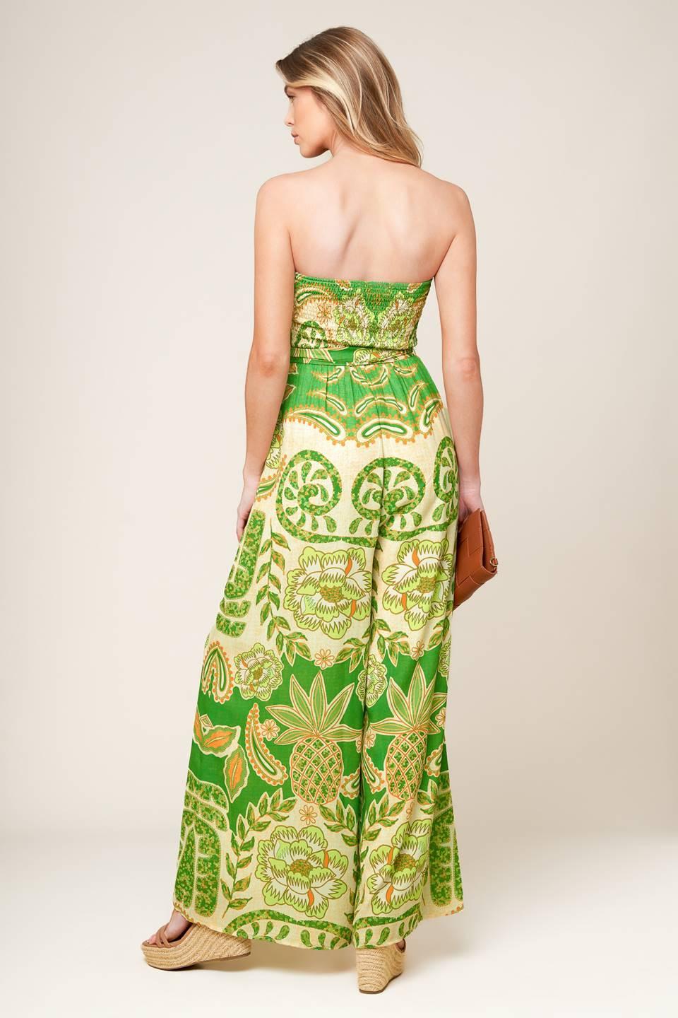Cameron Meadow Green Woven Jumpsuit