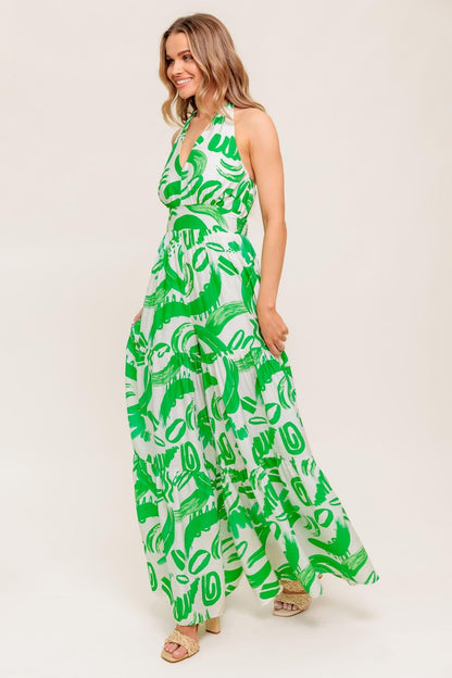 Garden Whisper Green Woven Jumpsuit