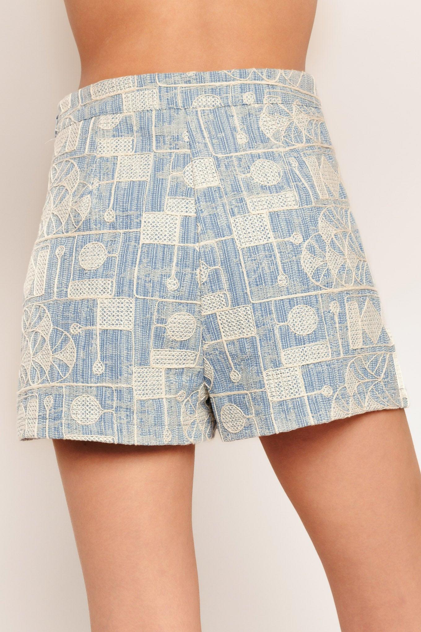 Artisan Grid Woven Skort