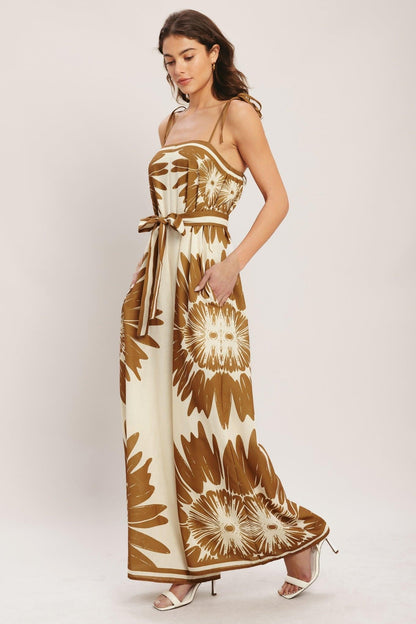Desert Sunburst Woven Jumpsuit