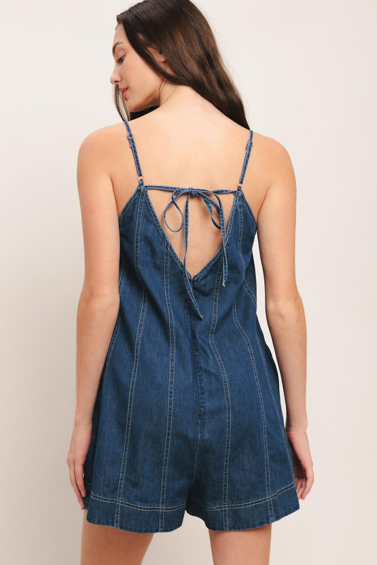 Frontier Flirt Lightweight Denim Romper