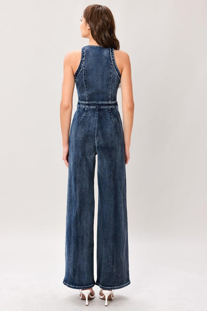 Cool Structure Denim Jumpsuit