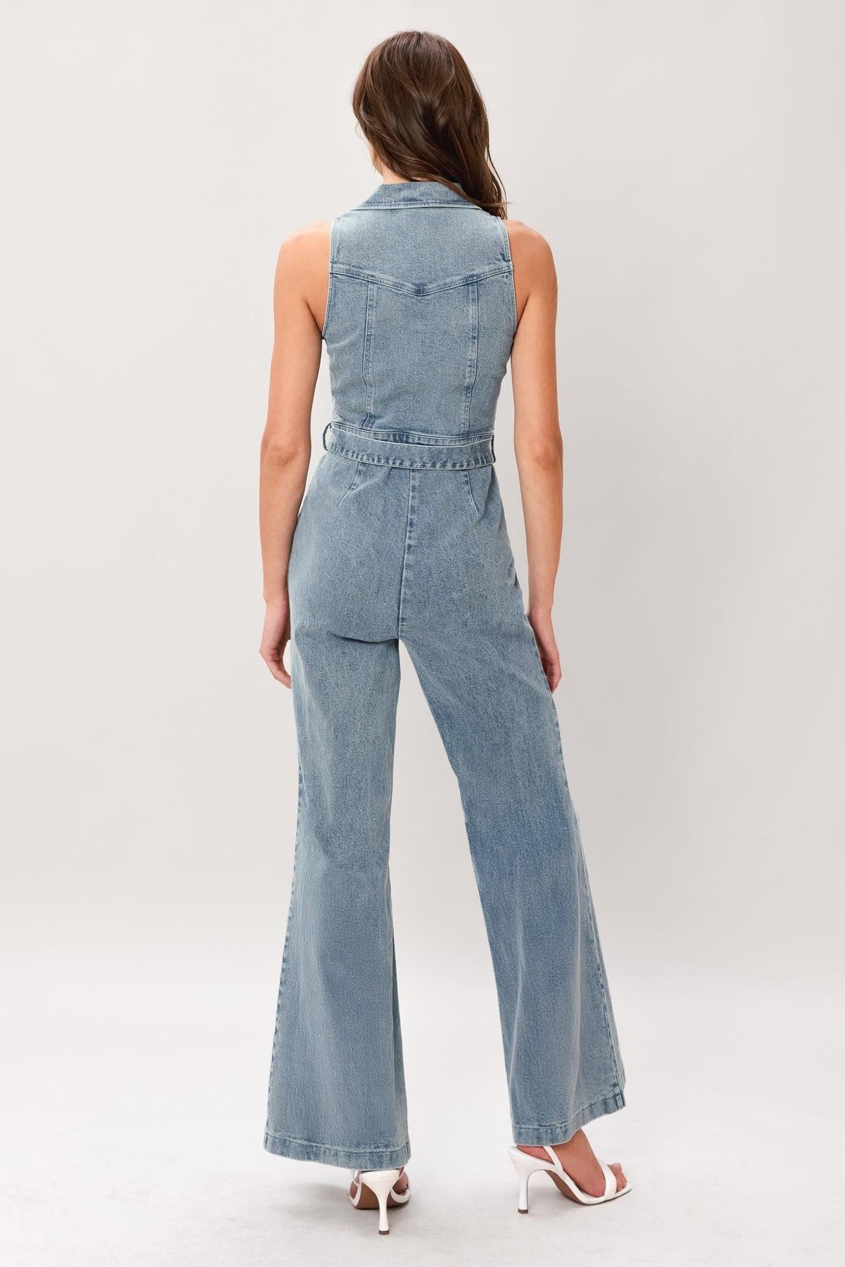 Flare Icon Denim Jumpsuit