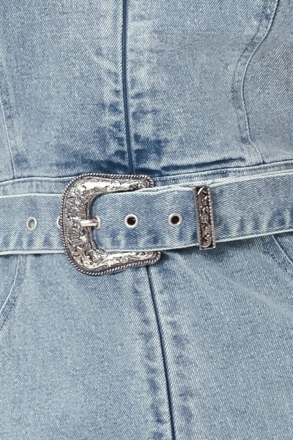 Flare Icon Denim Jumpsuit