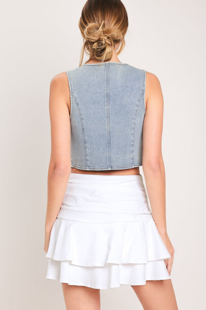 Cloud Frill Woven Skort