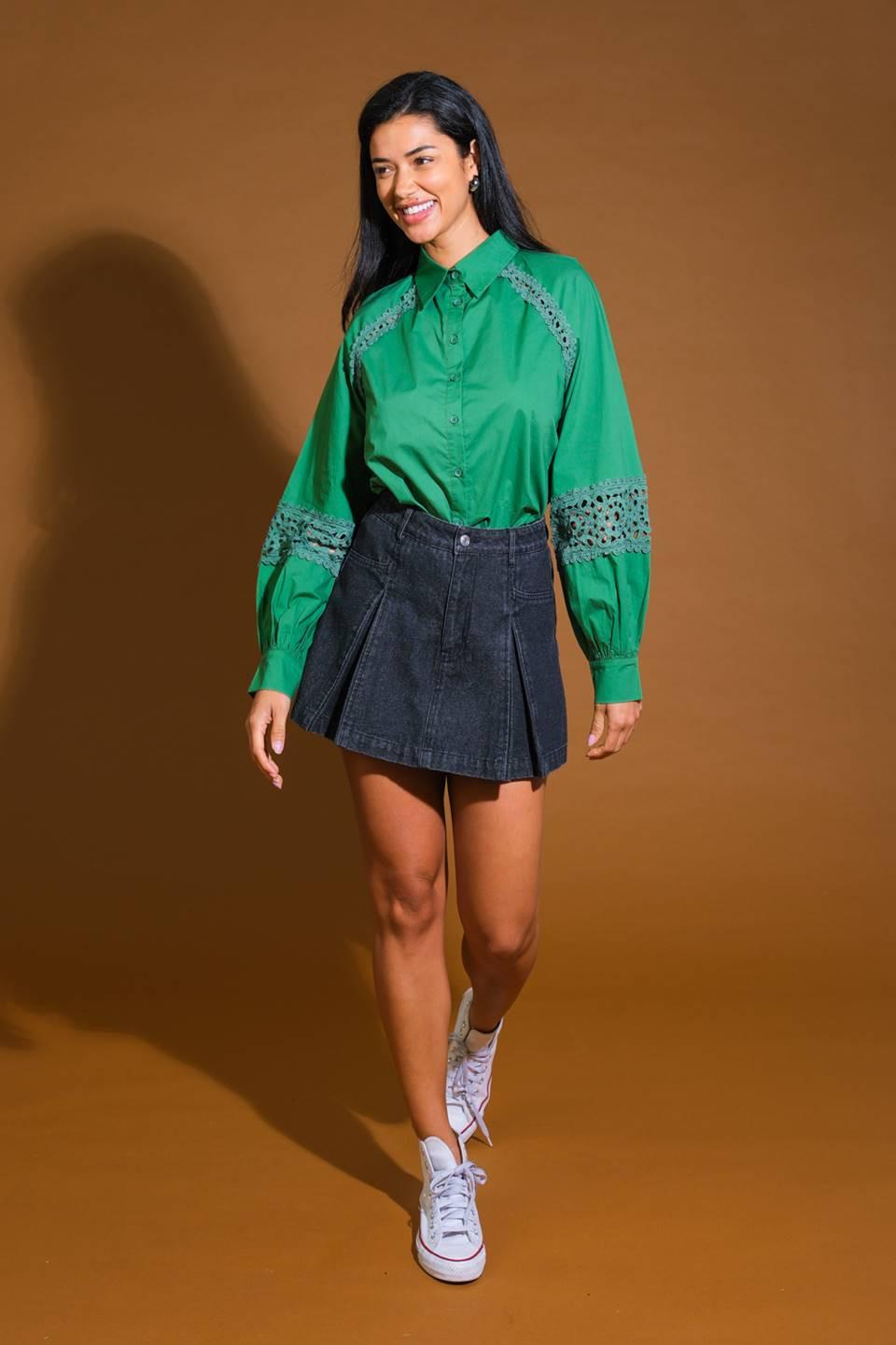 Check Yourself Woven Top
