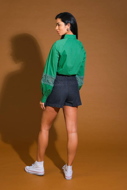 Check Yourself Woven Top
