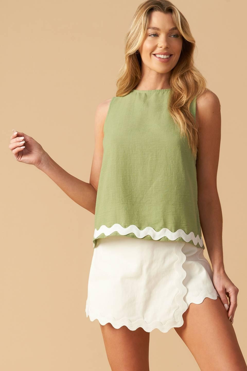 Drifting Currents Woven Top