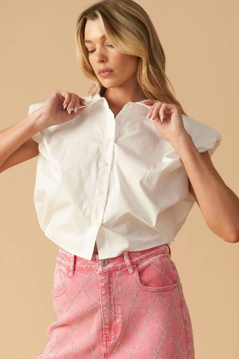 Creating Memories Woven Crop Top