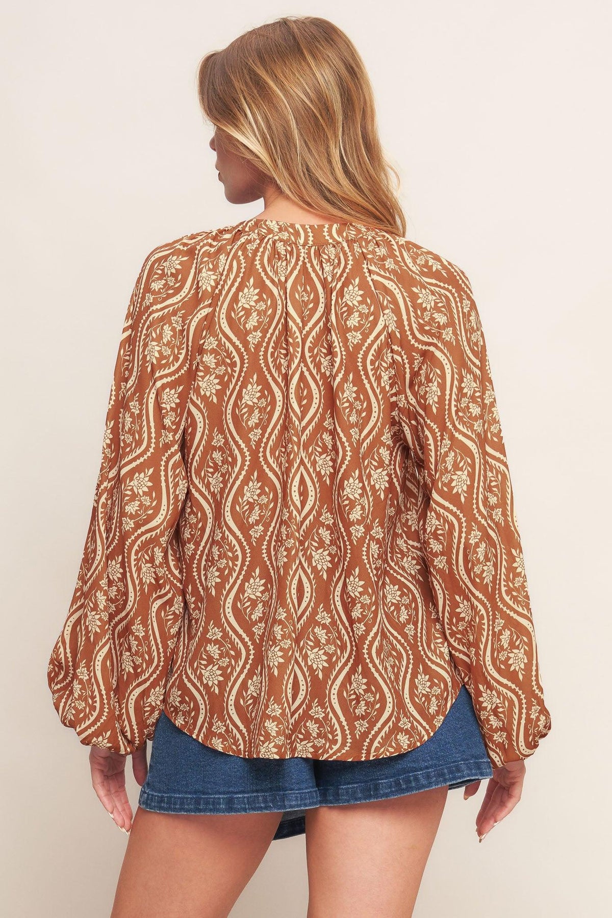 Angelic Sweetie Brown Woven Top