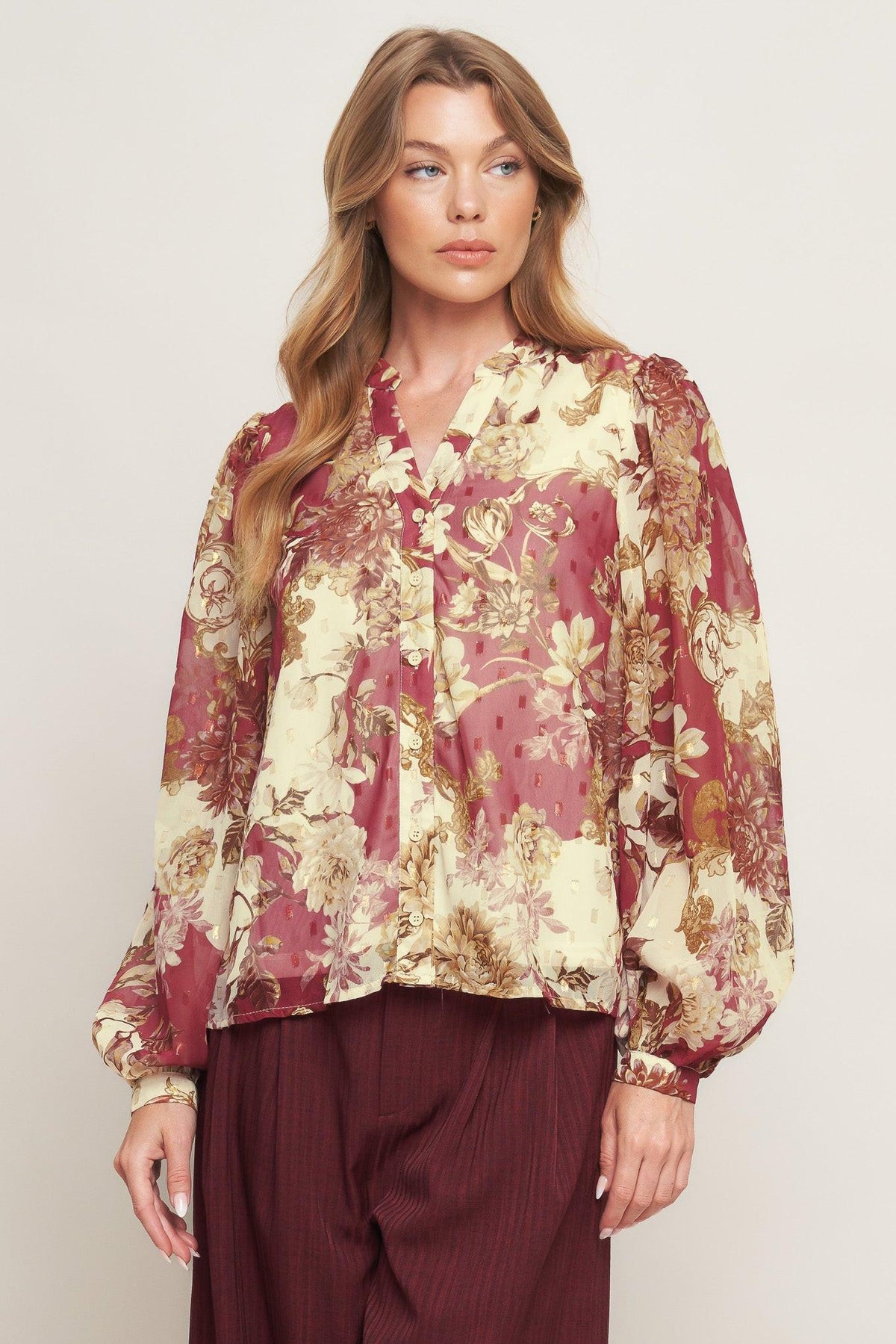 Chateau Floral Woven Top