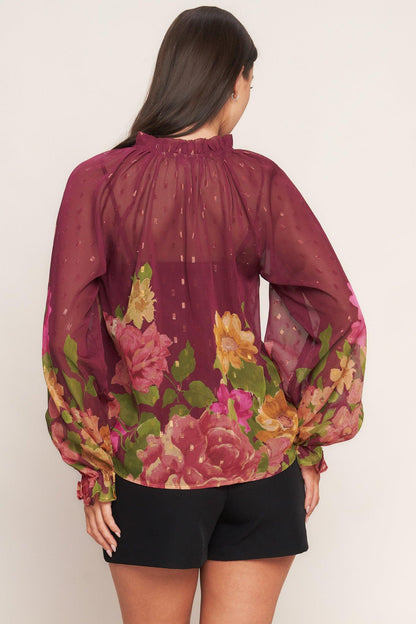 Flora Romantica Woven Top