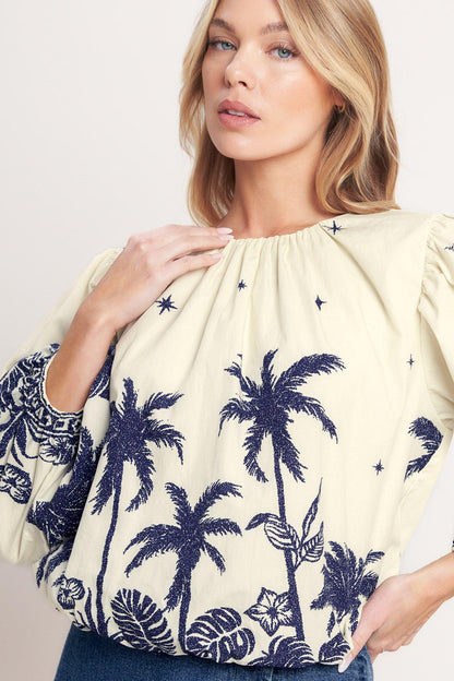 Boho Constellation  Woven Top
