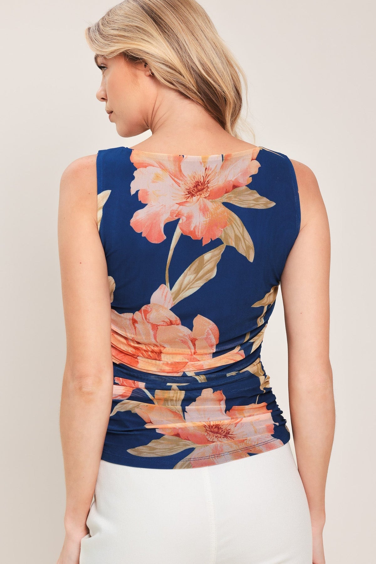 Deep Sea Bloom Power Mesh Tank Top