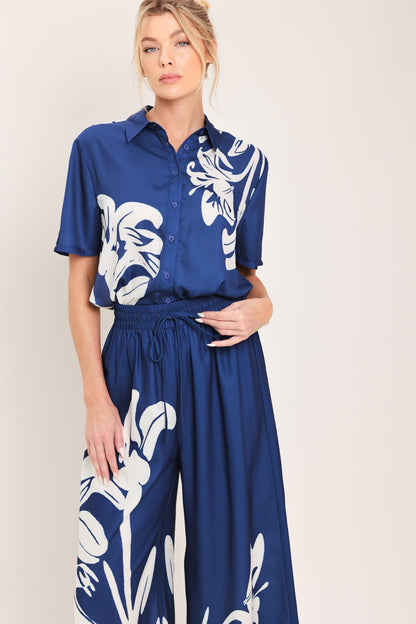 Coastal Bloom Woven Top