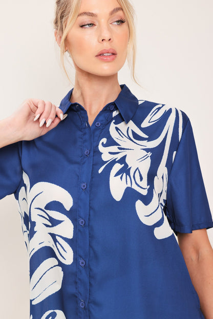 Coastal Bloom Woven Top