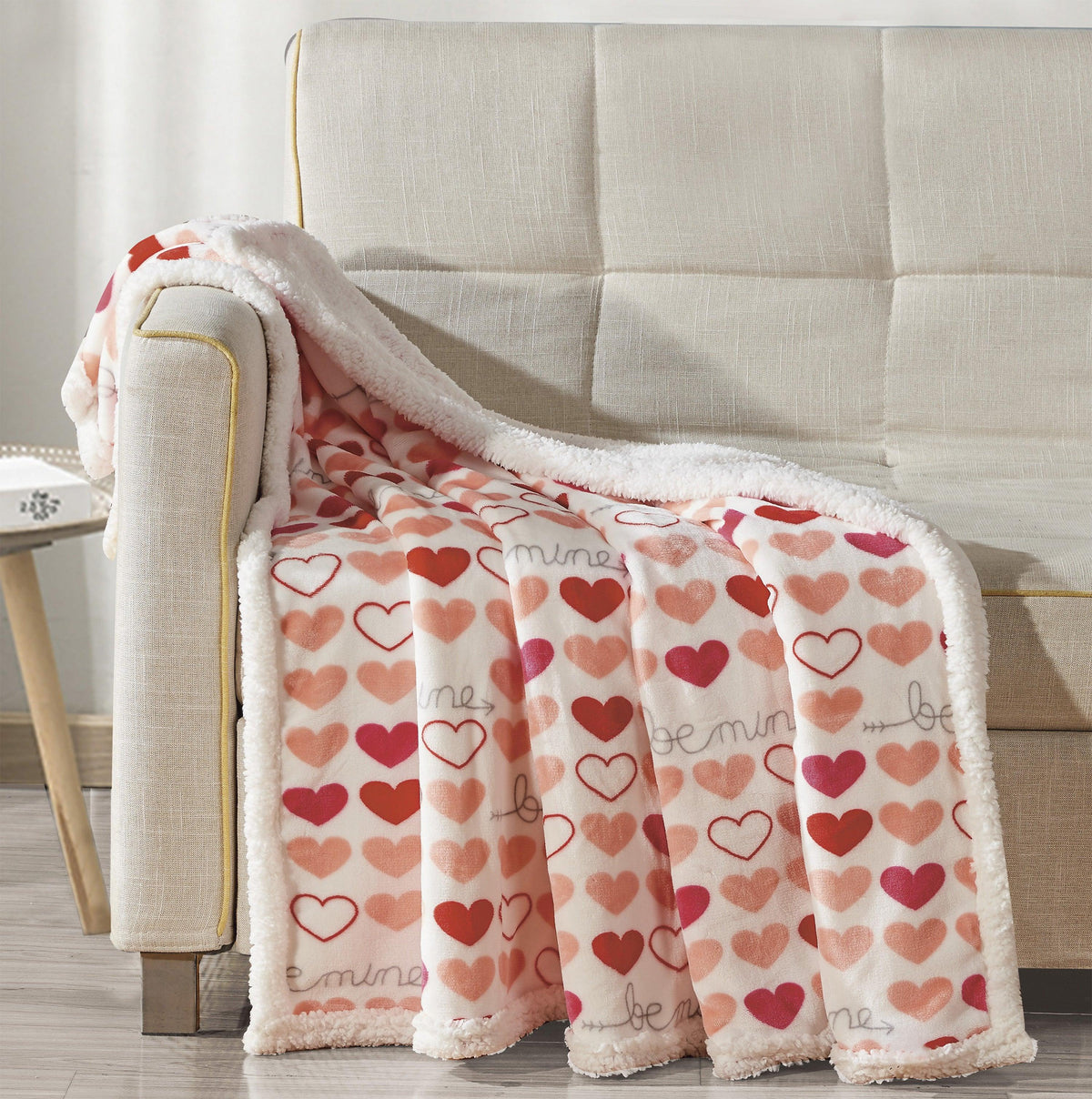 Elegant Comfort 50" x 60" Printed Sherpa Back Throw