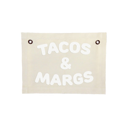 Frankie Jean Tacos & Margs Small Canvas Flag