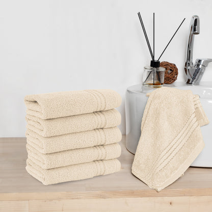 Elegant Comfort 6 Pack Premium Turkish Cotton Washcloths Set, 13 x 13 inch