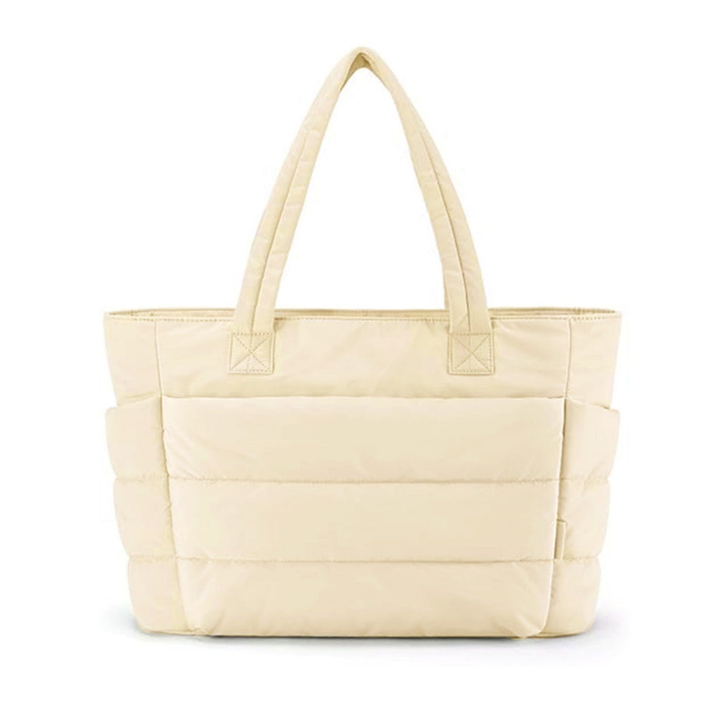 Anna-Kaci Women's Quilted Puffer Tote Bag with Soft Padded Panels and Spacious Interior Storage for Everyday Essentials