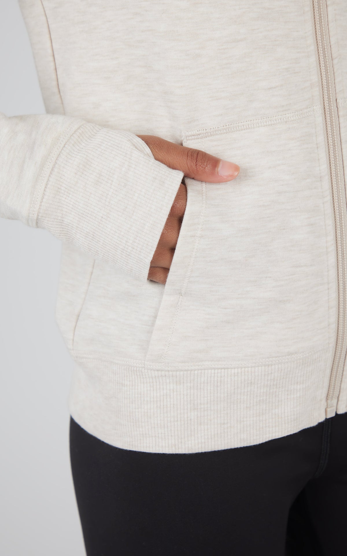 90 Degree by Reflex Girls Brushed Full Zip Hooded Jacket