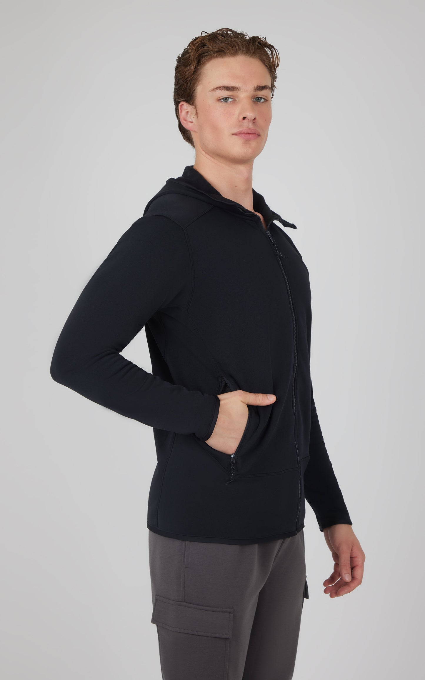 90 Degree by Reflex Men's Softlite Fleece Inside Hoodie Jacket