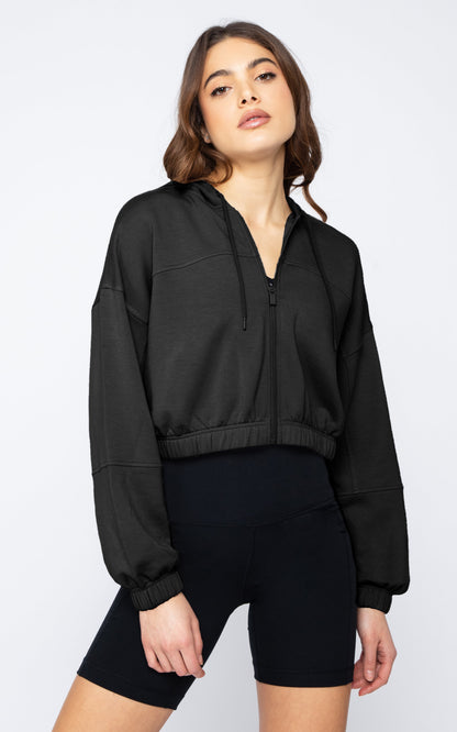 90 Degree by Reflex Cloud Plush Zip Front Hoodie