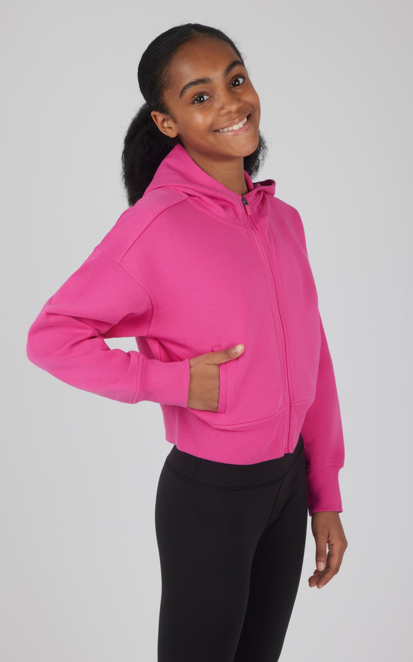 90 Degree by Reflex Girls Softlite Ascend Full Zip Jacket
