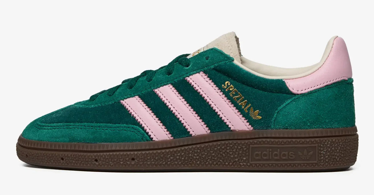 adidas Women's Handball Spezial 'Green Pink Velvet' Sneakers