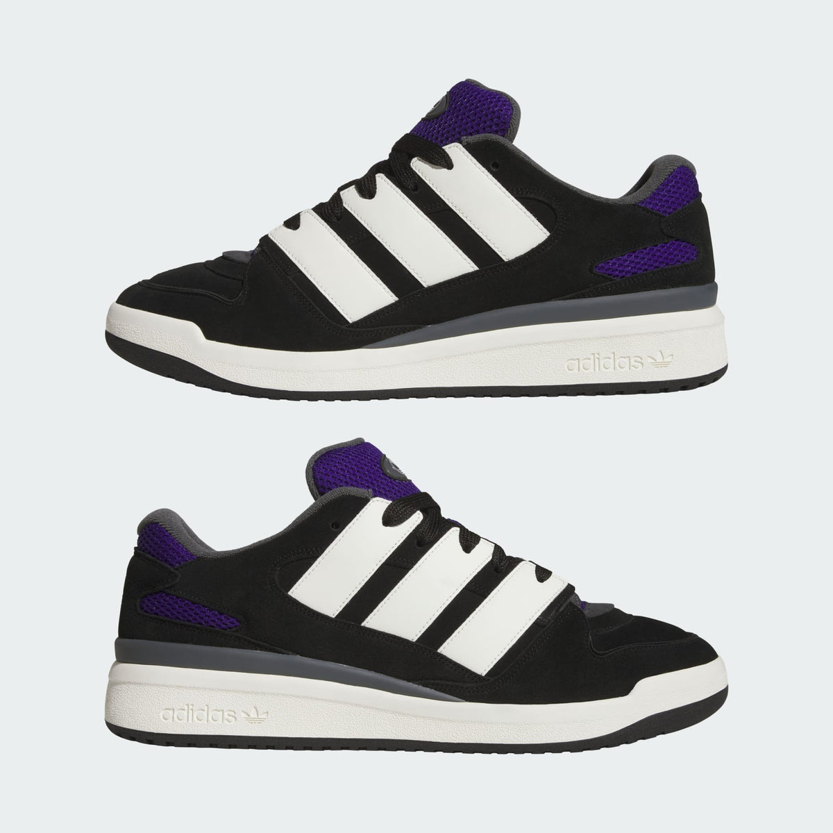 adidas Men's Forum2000 'Black White Collegiate Purple Gum' Sneakers