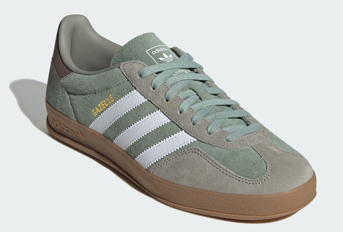 adidas Men's Gazelle Indoor 'Silver Pebble Silver Green' Sneakers