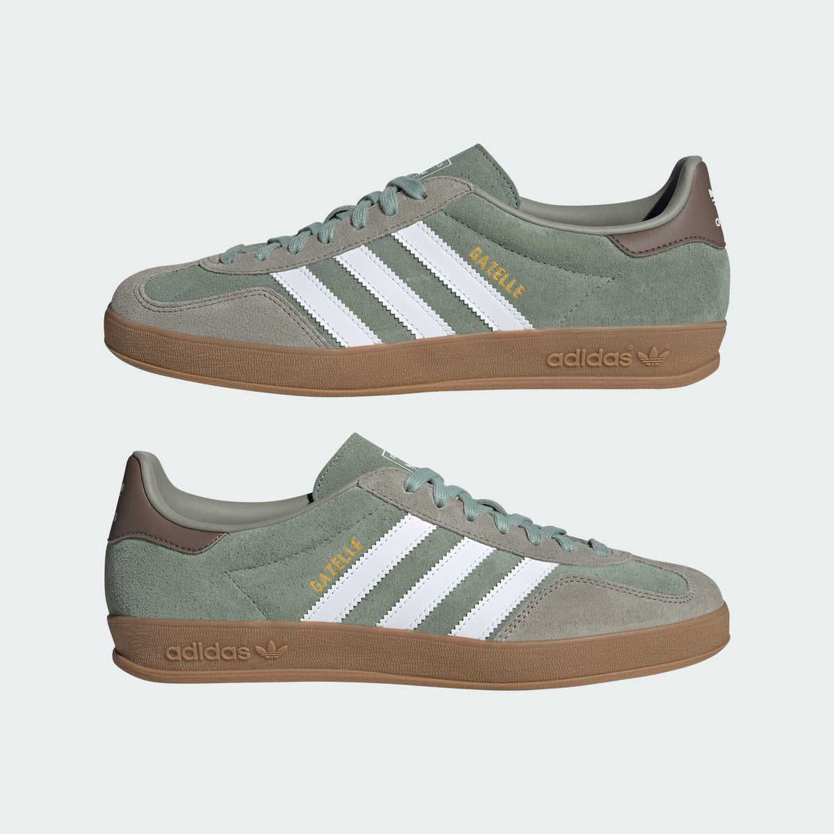 adidas Men's Gazelle Indoor 'Silver Pebble Silver Green' Sneakers