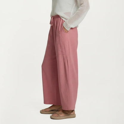 Anna-Kaci Women's Wide Leg Drawstring Pants with Elastic Waistband, Utility Pockets and Relaxed Fit