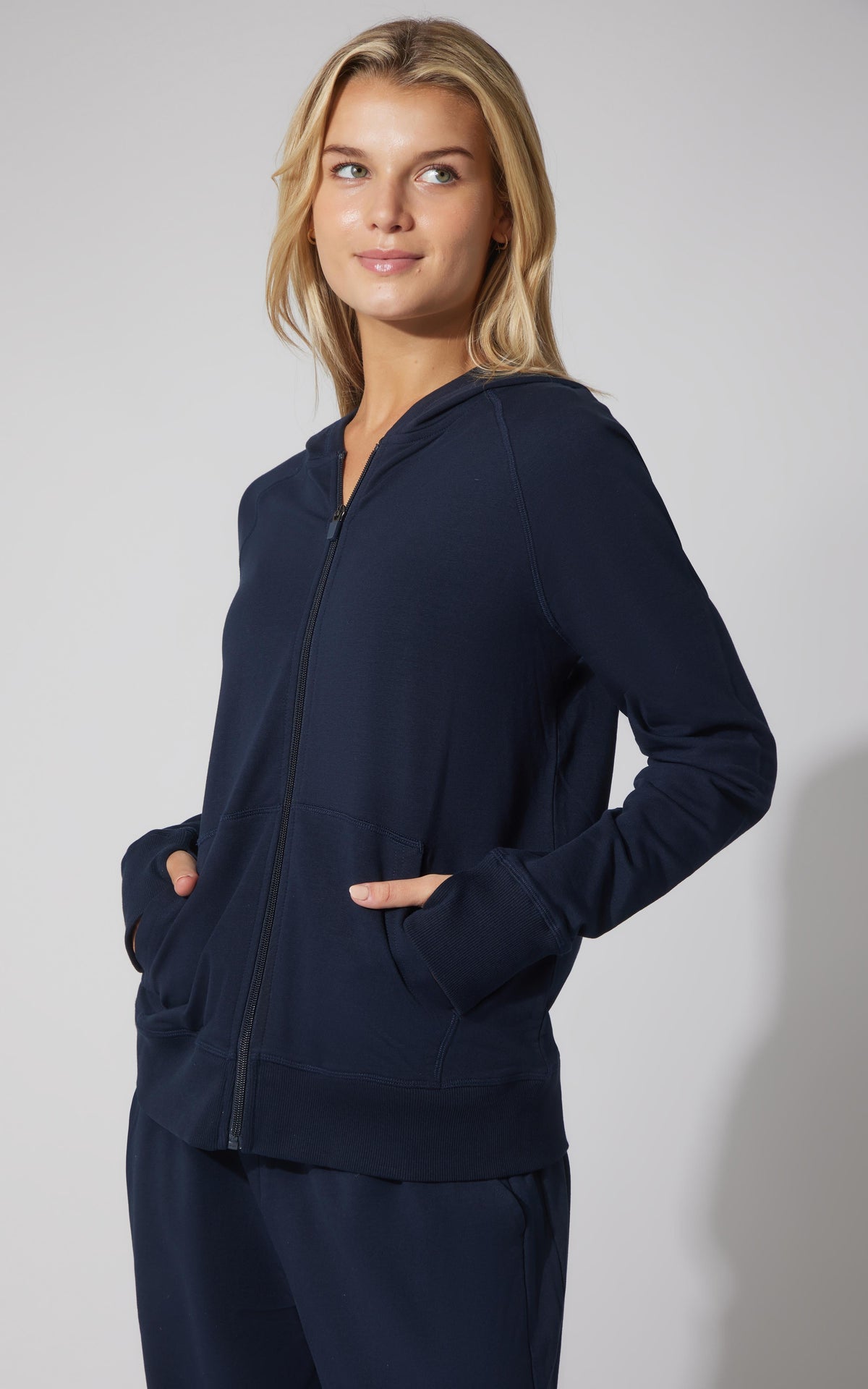 90 Degree by Reflex Terry Everyday Full Zip Hoodie Jacket
