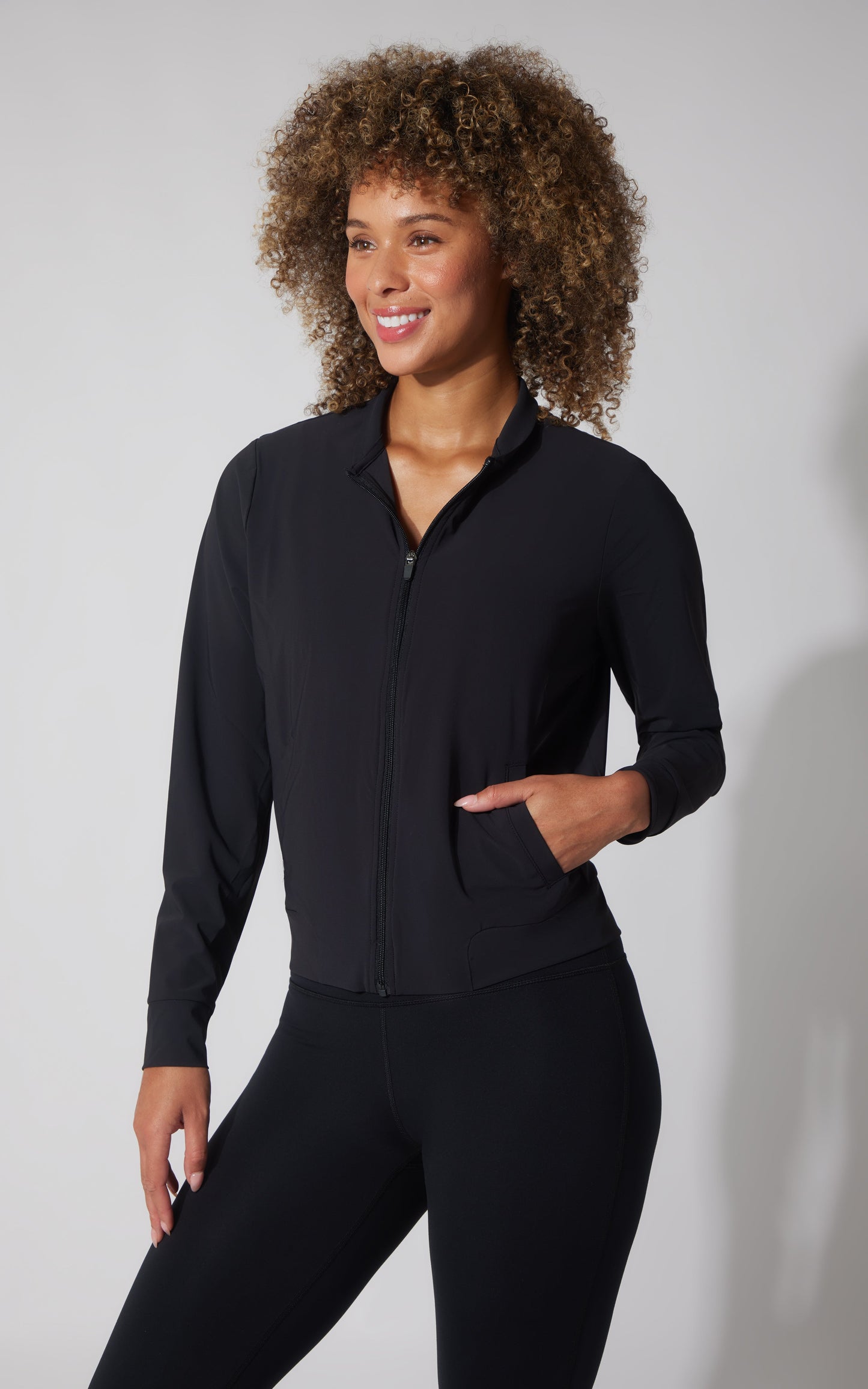 90 Degree by Reflex Warp Intown Full Zip Bomber Jacket