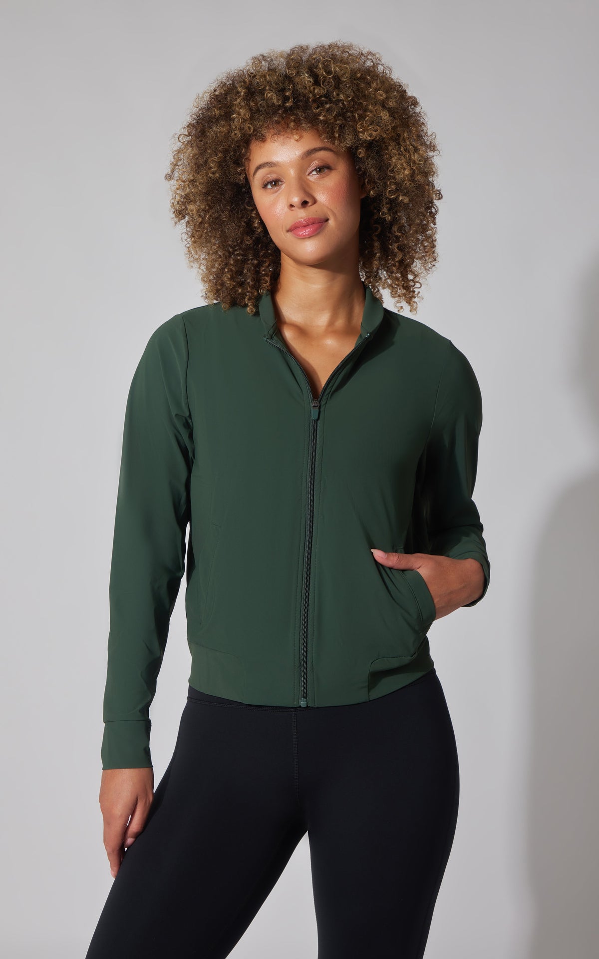 90 Degree by Reflex Warp Intown Full Zip Bomber Jacket