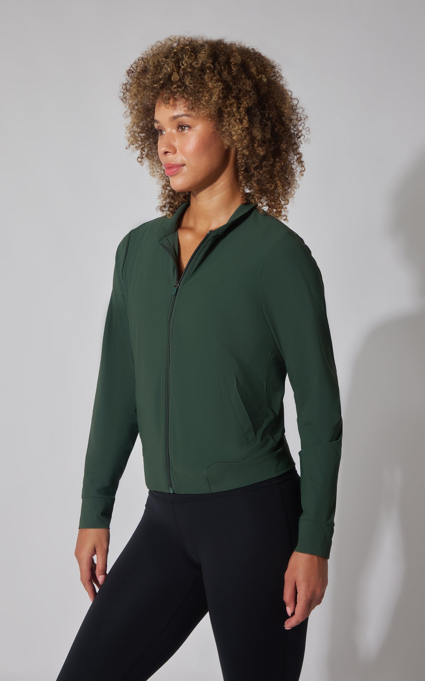 90 Degree by Reflex Warp Intown Full Zip Bomber Jacket