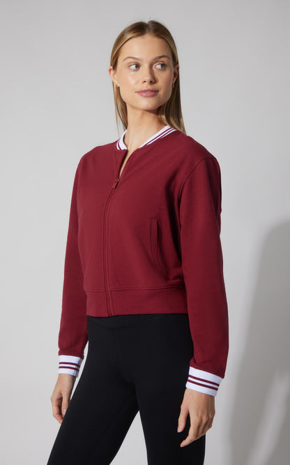 90 Degree by Reflex Cloud Plush Bomber Jacket