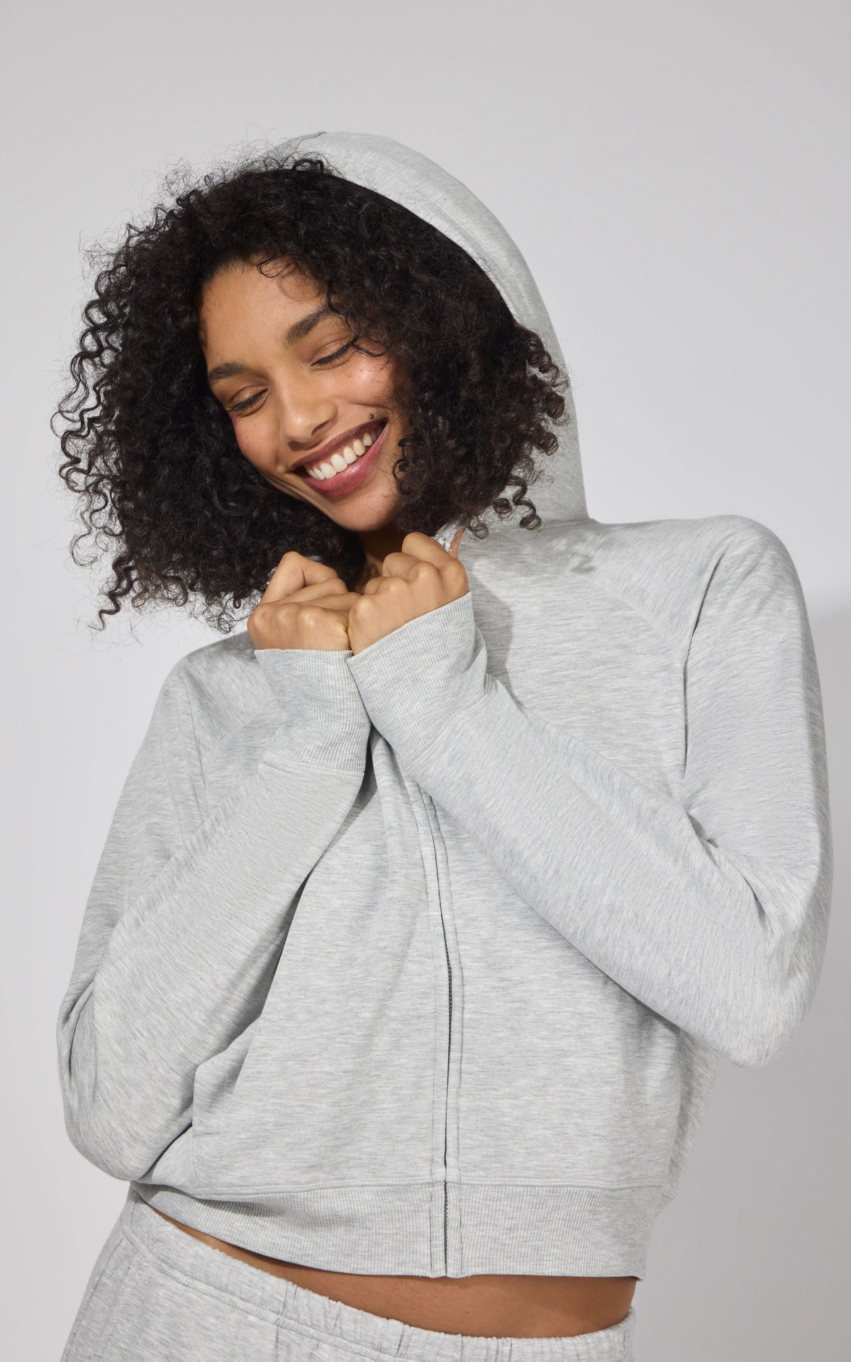 90 Degree by Reflex Modal Terry Full Zip Hoodie
