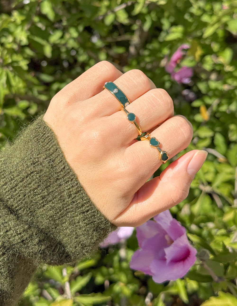 Elevated Faith Jade Ring Set