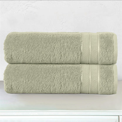 Elegant Comfort 2-Piece Turkish Cotton Three Line Popcorn Bath Towel Set, 27 x 54 inch