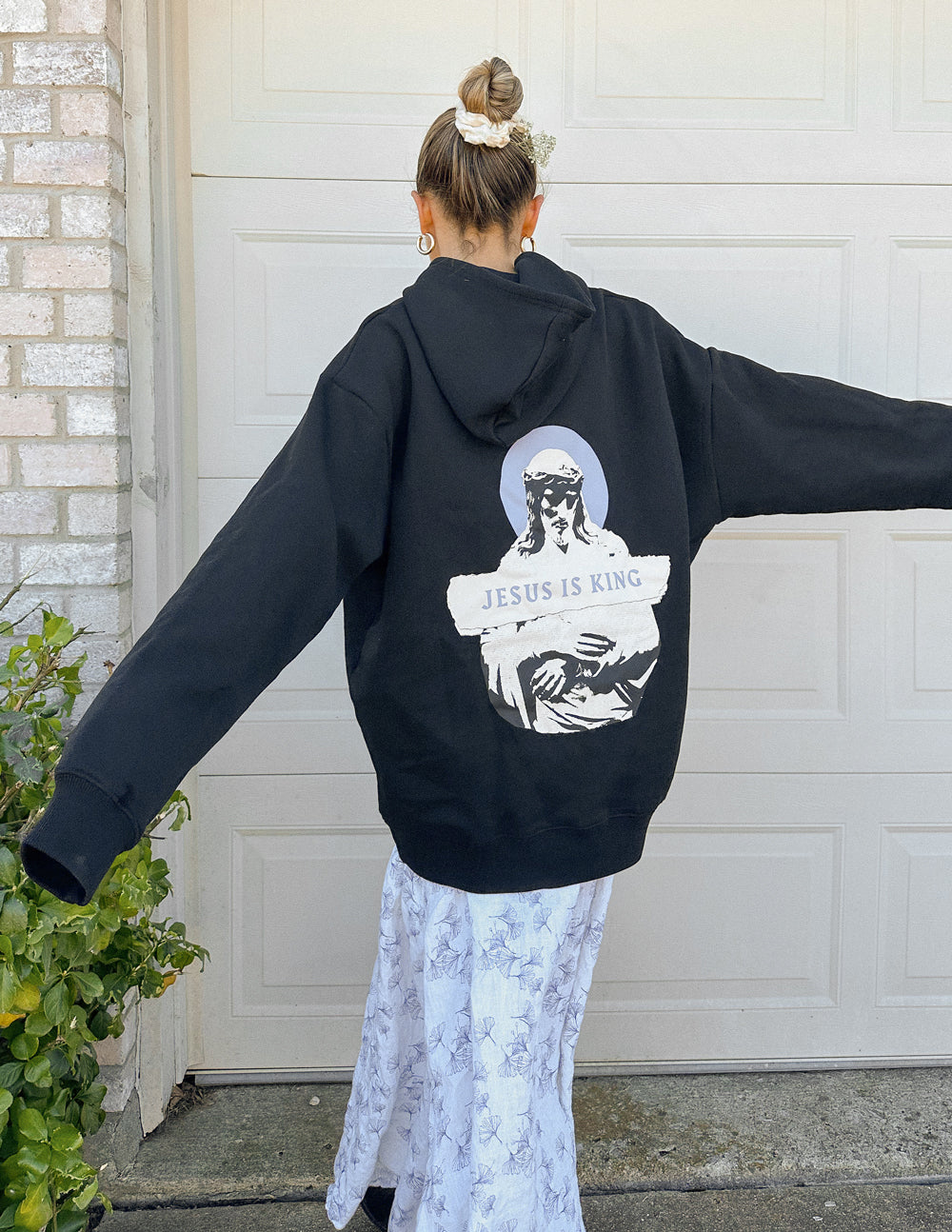 Elevated Faith Jesus Is King Black Unisex Hoodie