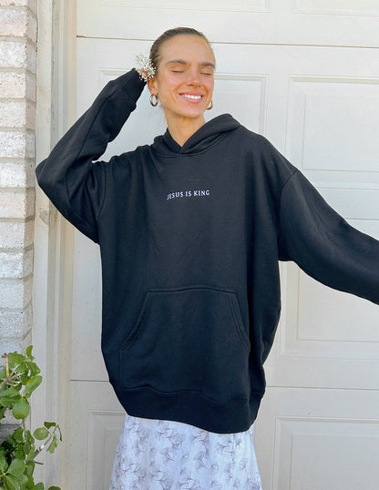 Elevated Faith Jesus Is King Black Unisex Hoodie