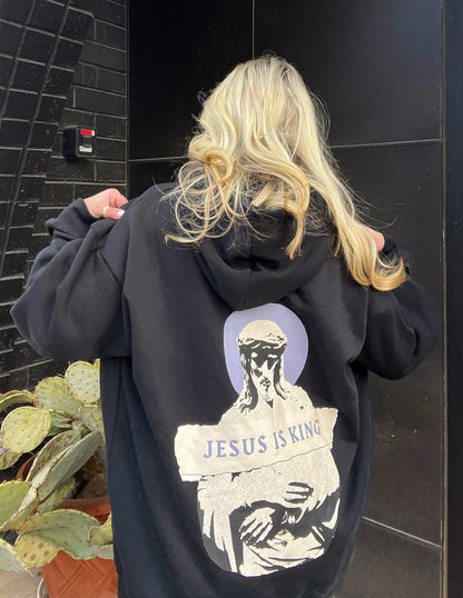 Elevated Faith Jesus Is King Black Unisex Hoodie