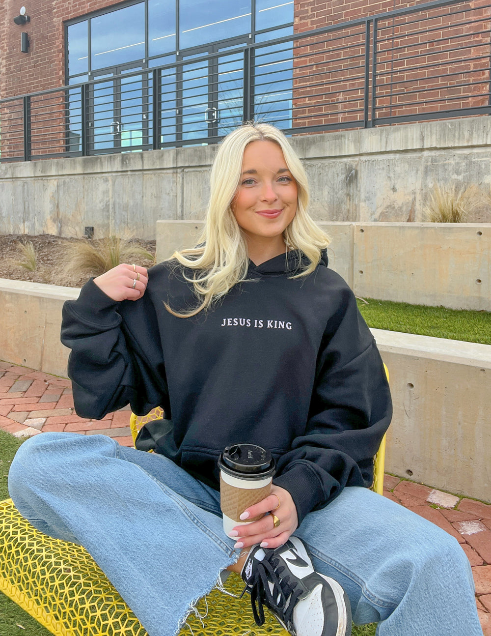 Elevated Faith Jesus Is King Black Unisex Hoodie