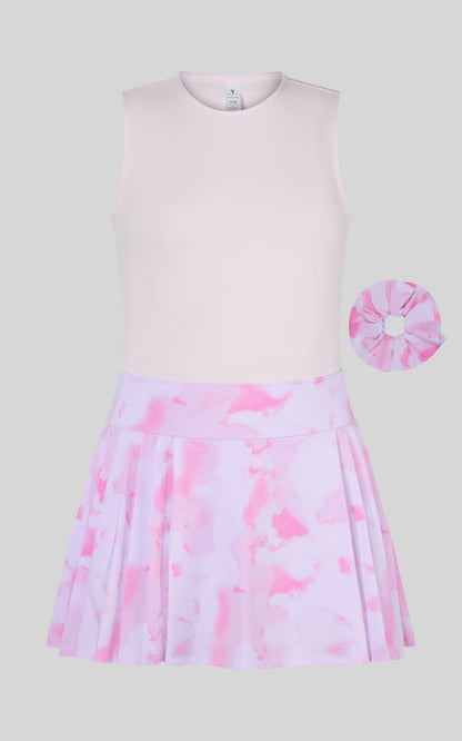 4-6X Lux Tank & Pleat Skort  & Scrunchie Set