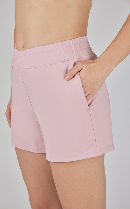 90 Degree by Reflex Lux Crossover Waistband 4" Side Pocket Short