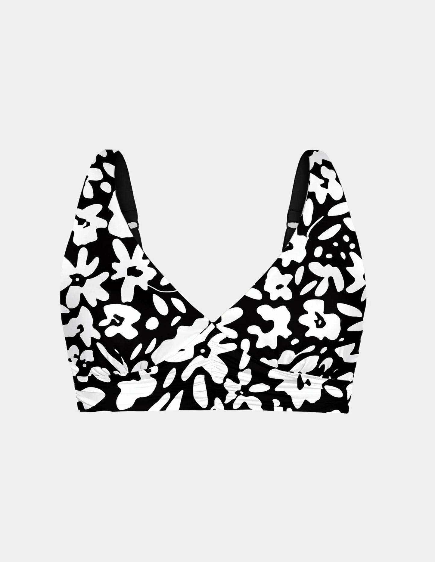 Sculpt Ruched Deep V Bikini Top