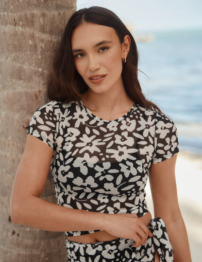 Mesh Short Sleeve Top