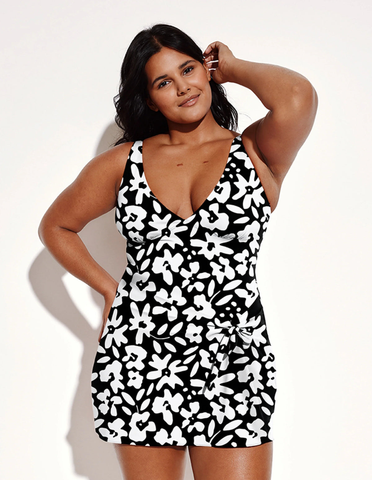 Leakproof Sculpt Deep V Swim Dress